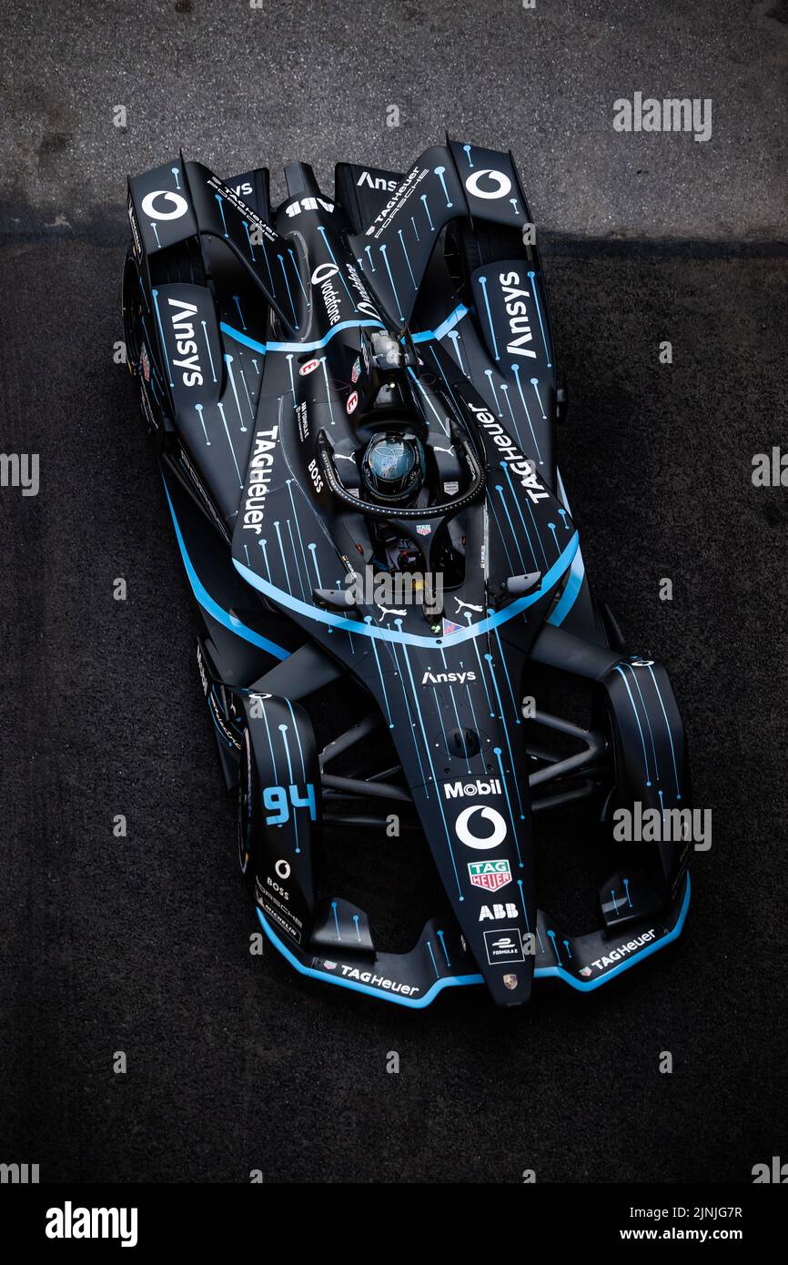 New livery of the TAG Heuer Porsche Formula E with 94 WEHRLEIN Pascal (ger), TAG Heuer Porsche Formula E Team, Porsche 99X Electric, action during the 2022 Seoul ePrix, 10th meeting of the 2021-22 ABB FIA Formula E World Championship, on the Seoul Street Circuit from August 12 to 14, in Seoul, South Korea - Photo Germain Hazard / DPPI Stock Photo