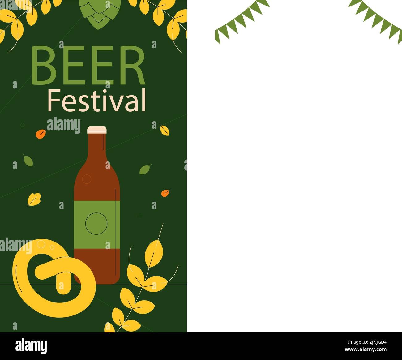 Flat oktoberfest stories set Vector illustration Stock Vector Image ...