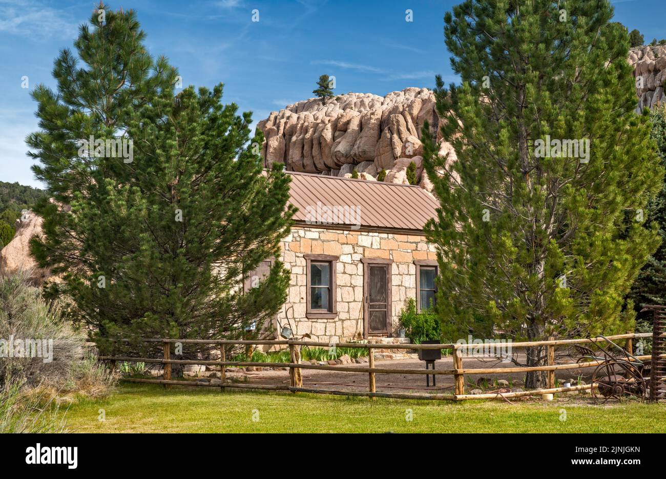 George Moody Cabin, 1870's, pioneer house at Spring Valley, near Ursine, Nevada, USA Stock Photo