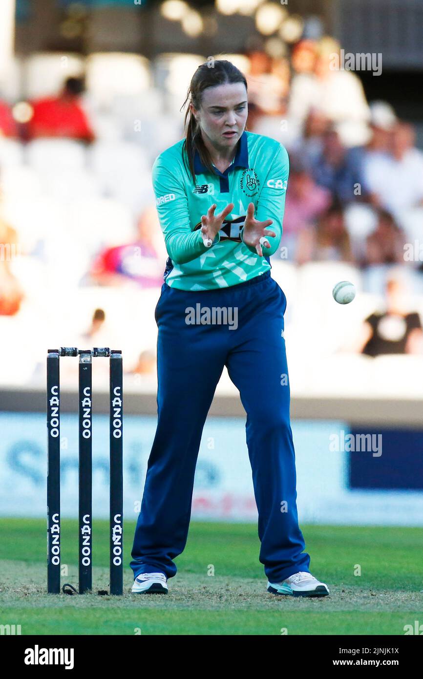 LONDON ENGLAND - AUGUST  11 :Mady Villiers of Oval Invincibles Women  during The Hundred Women match between Oval Invincible's Women against Northern Stock Photo