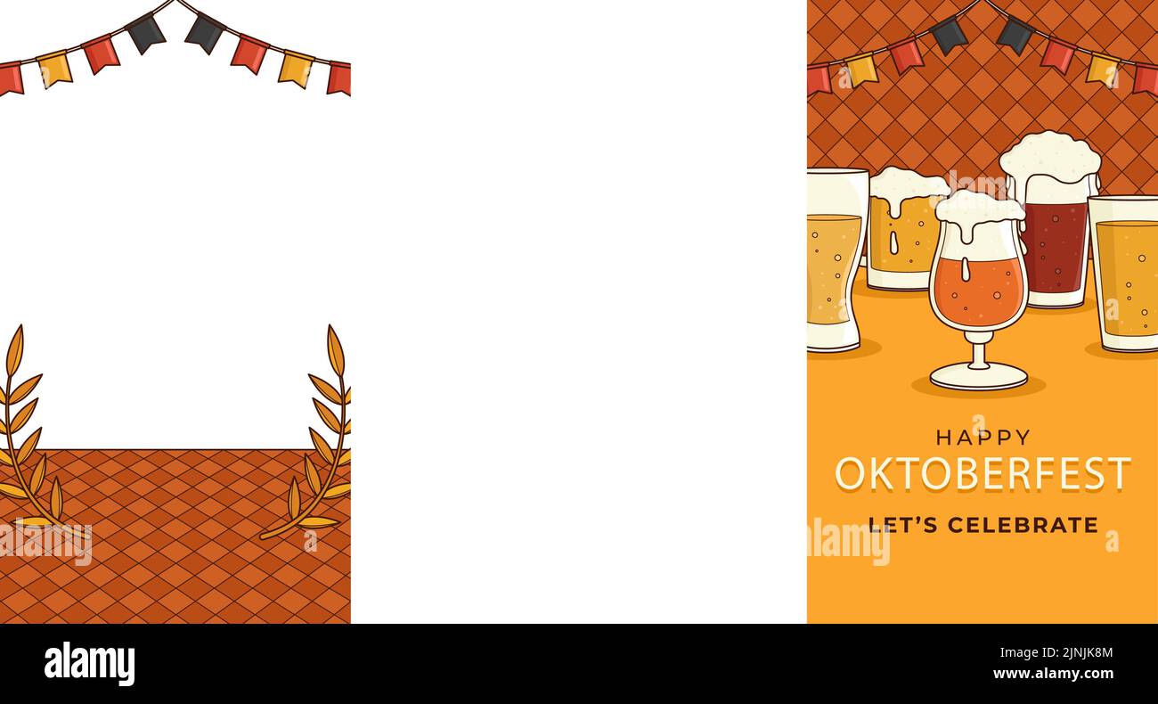 Hand drawn oktoberfest stories set Vector illustration Stock Vector ...