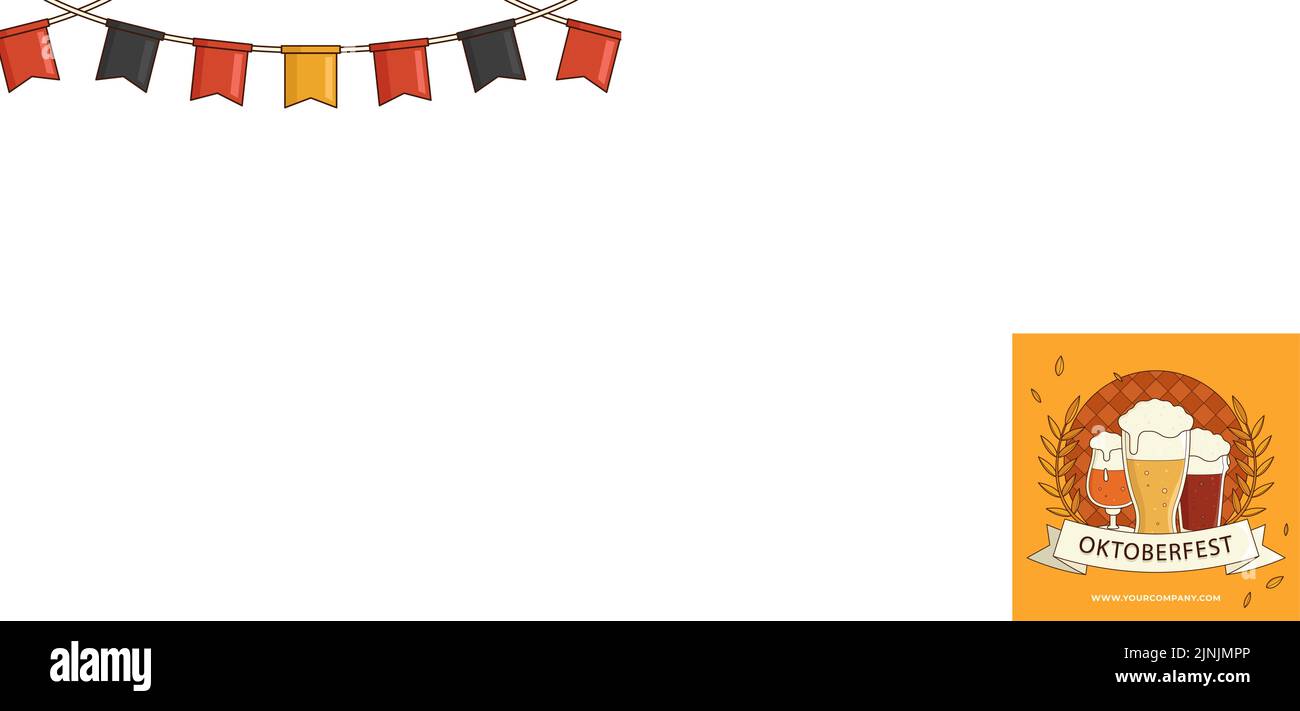 Hand drawn oktoberfest posts set Vector illustration Stock Vector Image ...