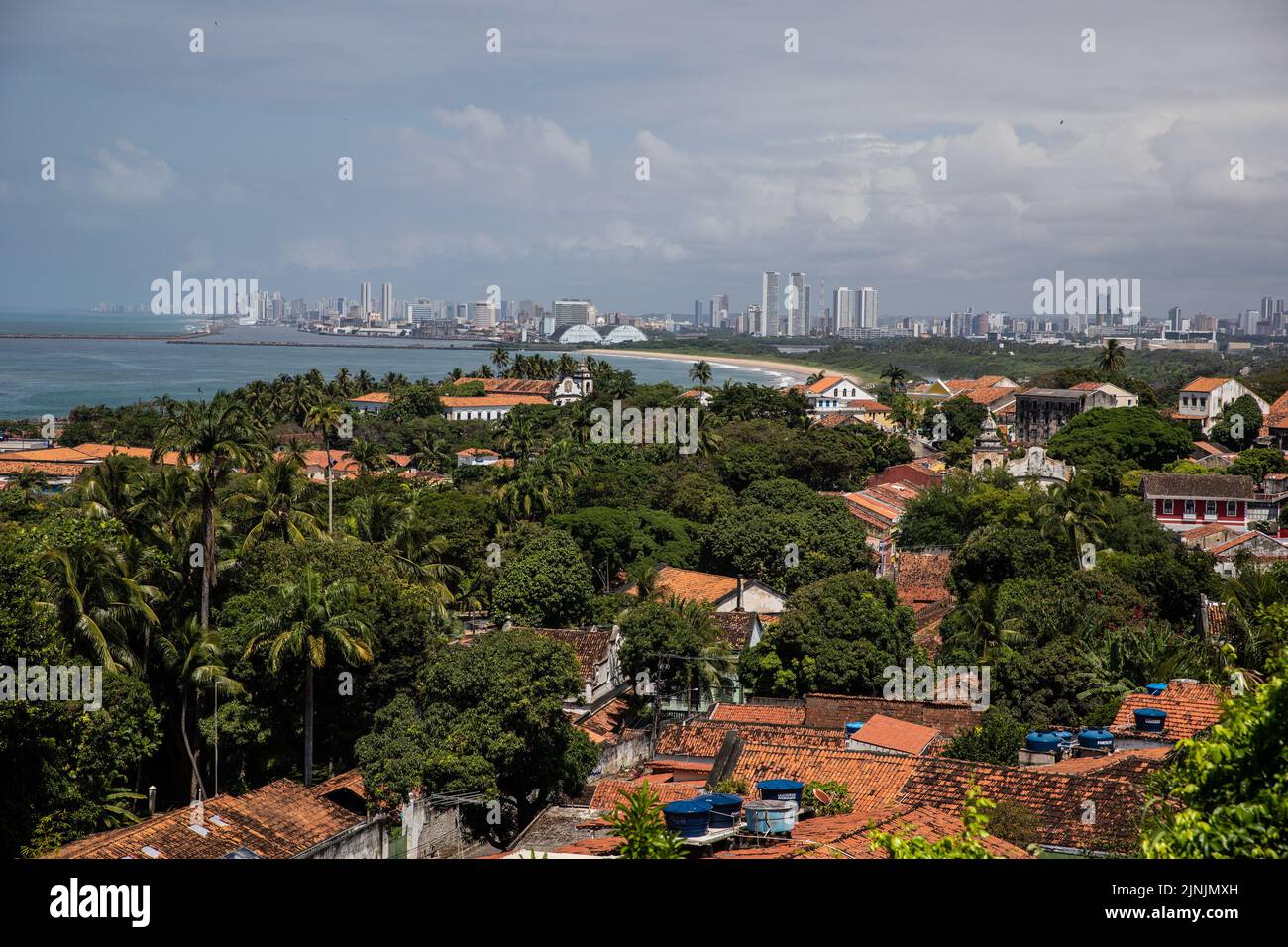 Olinda. 11th Aug, 2022. Photo taken on Aug. 11, 2022 shows a view of Olinda, Brazil. The Historic Centre of the Town of Olinda was inscribed on the UNESCO World Heritage List in 1982. Credit: Wang Tiancong/Xinhua/Alamy Live News Stock Photo