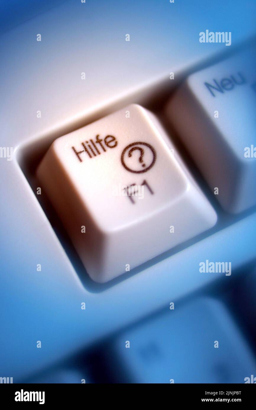 computer keyboard, help key Stock Photo Alamy