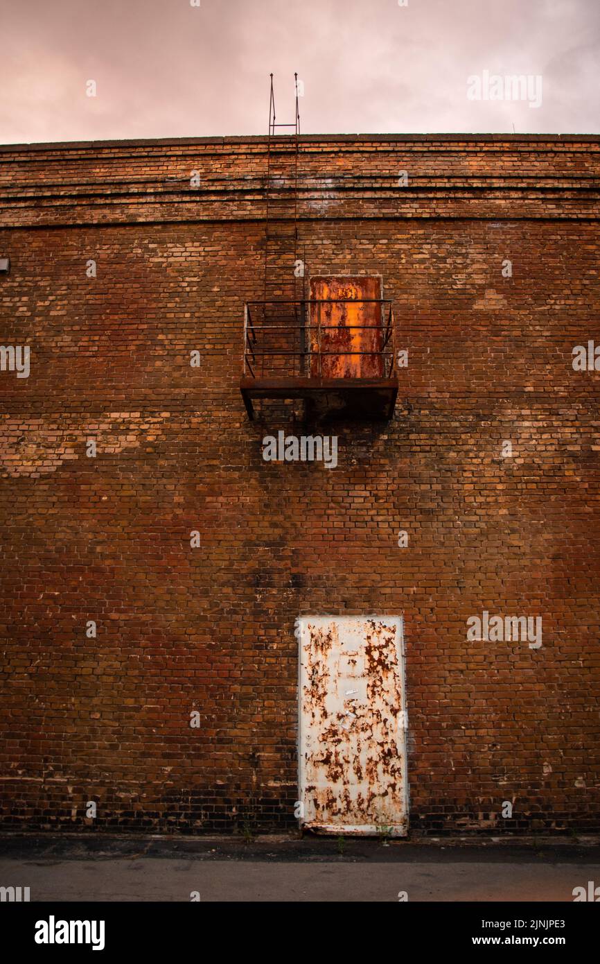 Beautiful rusty doors with a wall in industrial environment Stock Photo ...
