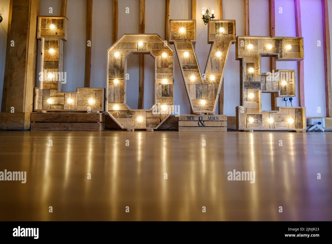 Dance floor love sign Stock Photo Alamy
