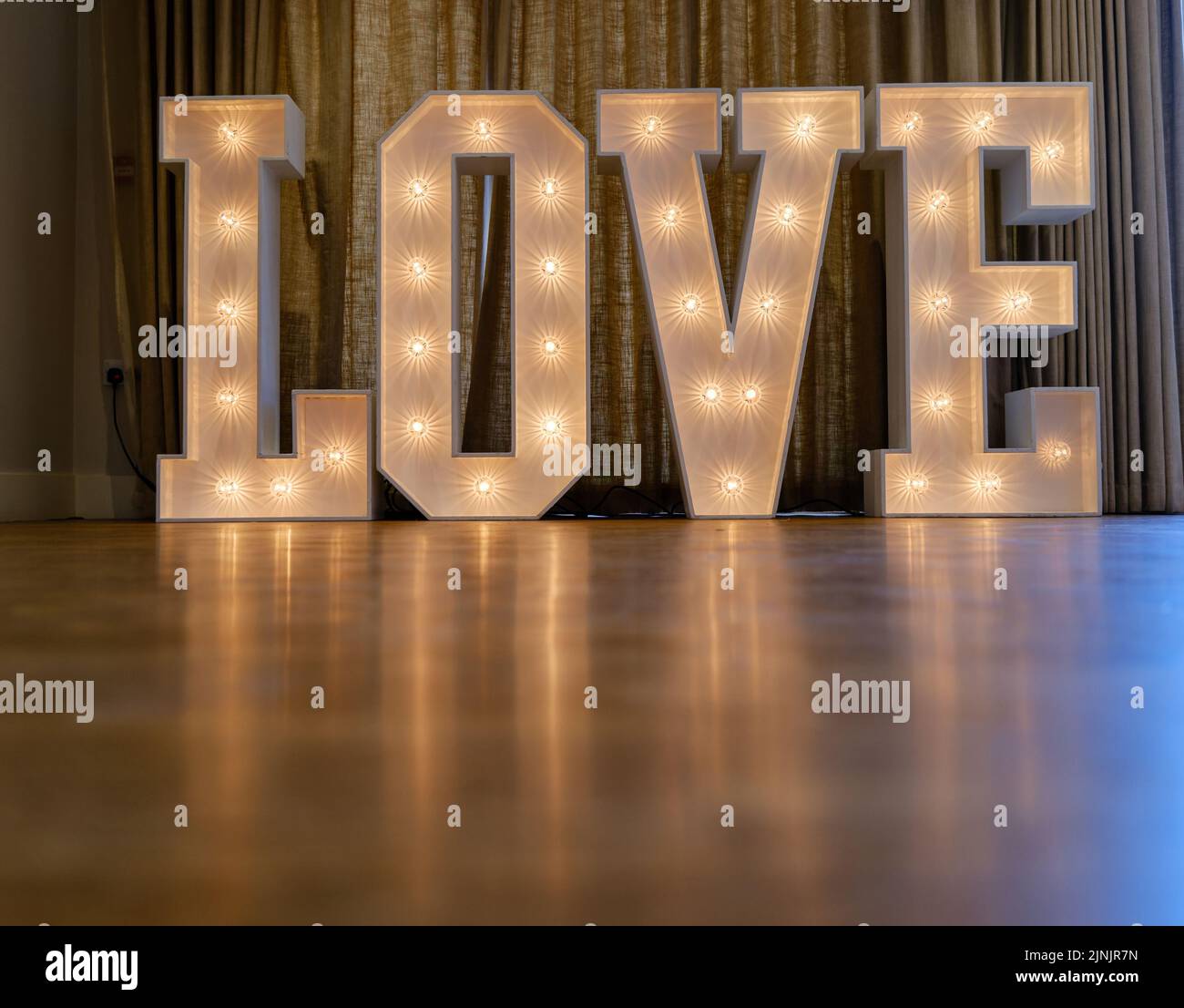 Dance floor love sign Stock Photo Alamy