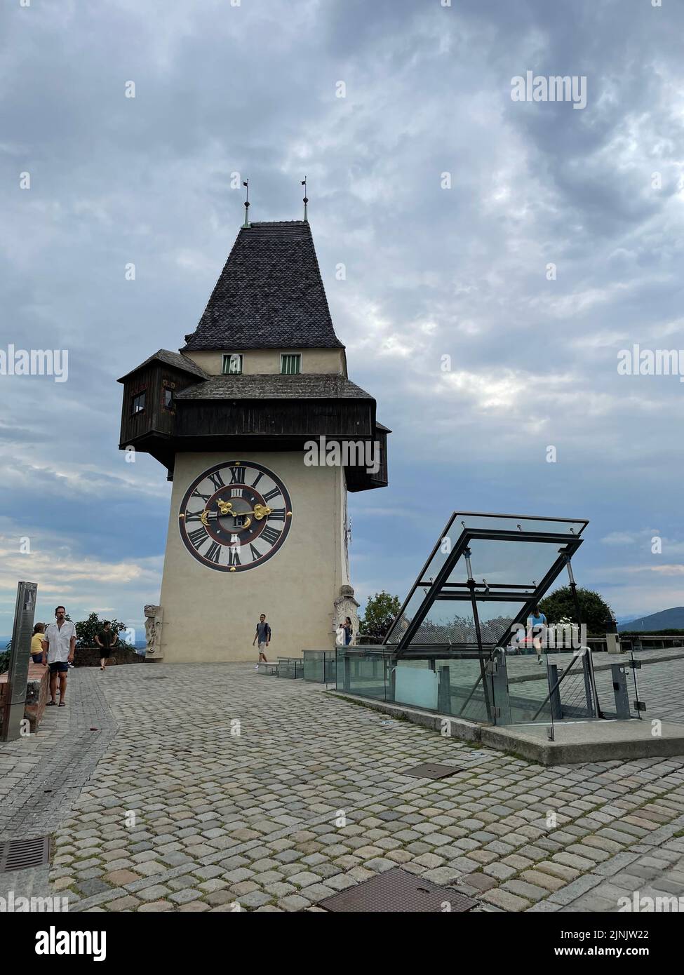 Uhrturm Graz Steiermark alt Landmark Stock Photo