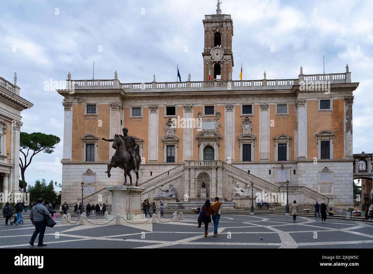 A beautiful view of Campidoglio square in Rome Stock Photo - Alamy