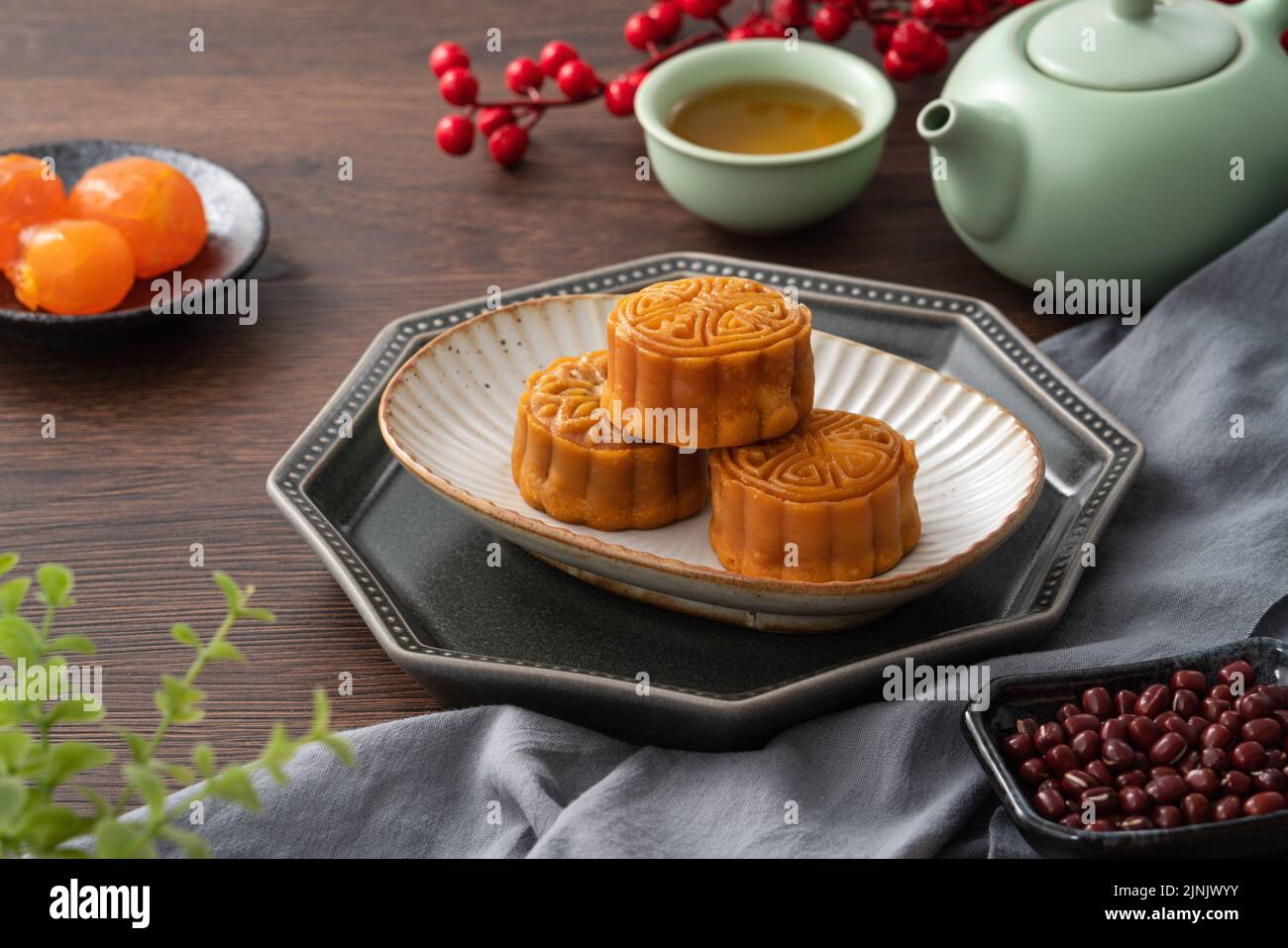Delicious Cantonese moon cake for Mid-Autumn Festival food mooncake on ...