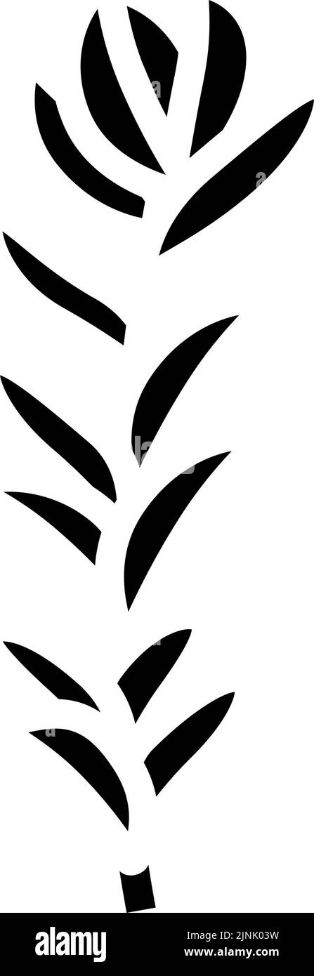 rotala rotundifolia seaweed glyph icon vector illustration Stock Vector