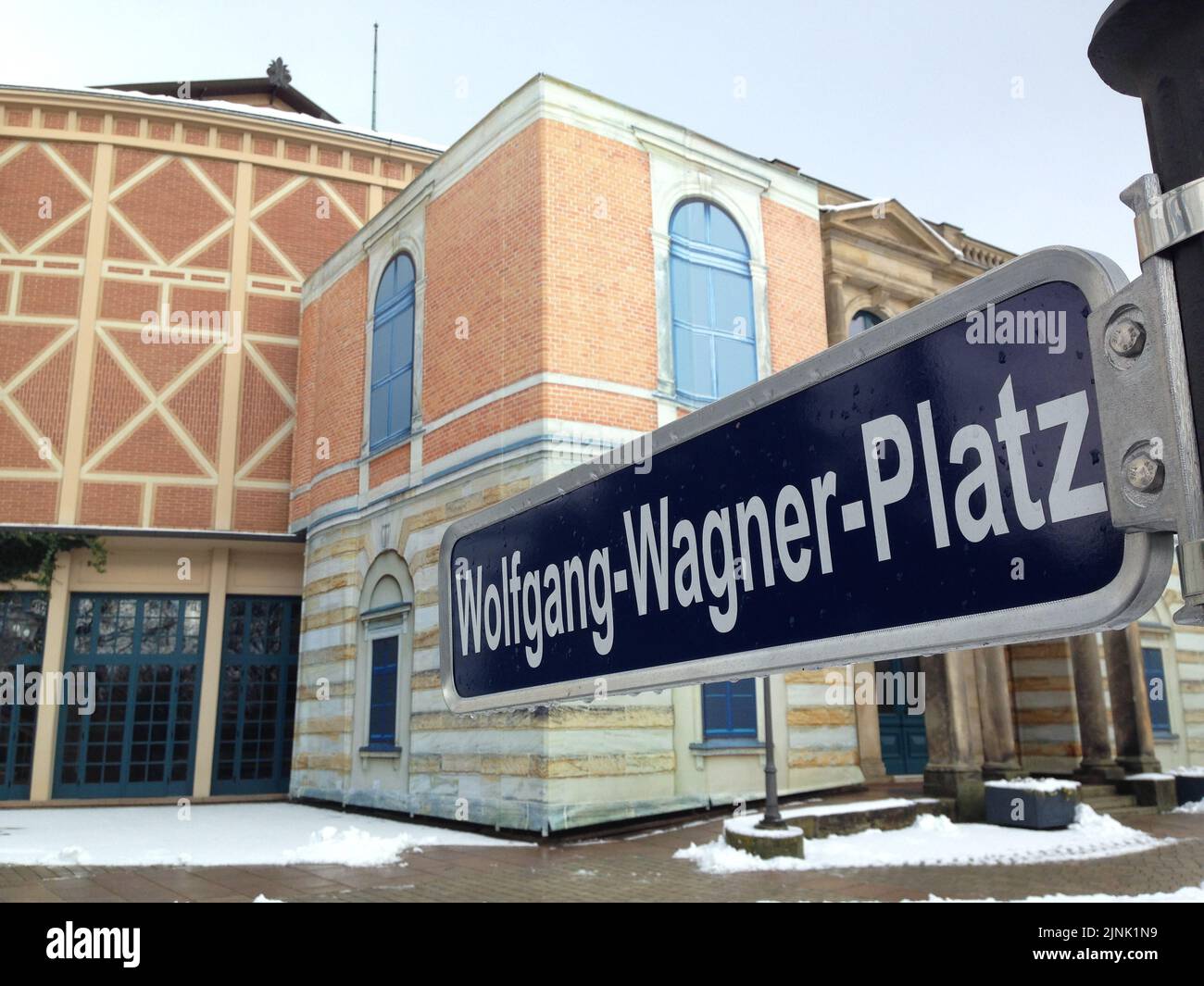 BAYREUTH, GERMANY - JANUARY 4, 2015: At Richard Wagner's festival concert hall in Bayreuth, Germany on January 4, 2015. Stock Photo