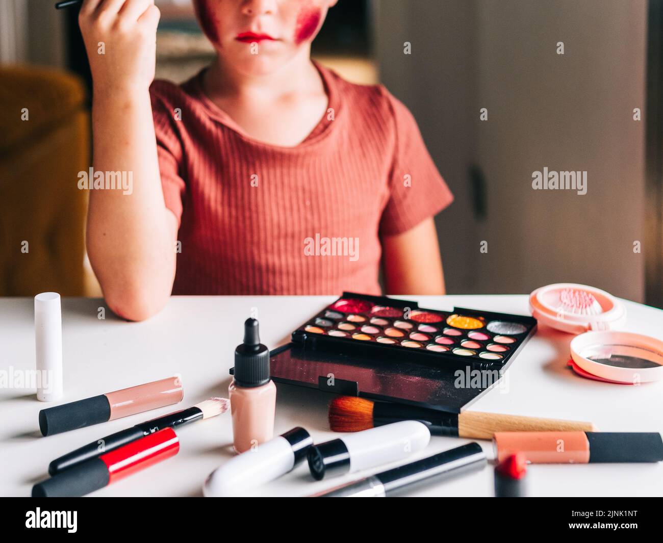 boy, playing, makeup, dress up, boys, play, makeups, dress ups Stock
