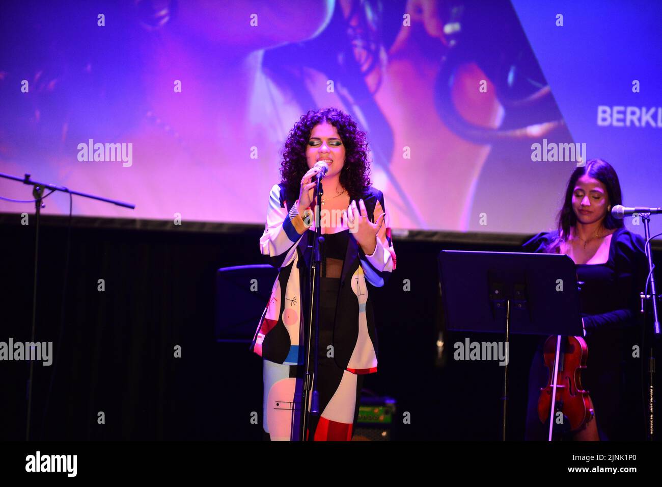 Miami, Florida, USA. 11th Aug, 2022. Valentina Garcia perform on stage during the Latin Grammy Cultural Foundation awards at Miami Dade College Wolfson Campus on August 11, 2022 in Miami, Florida. Credit: Mpi10/Media Punch/Alamy Live News Stock Photo