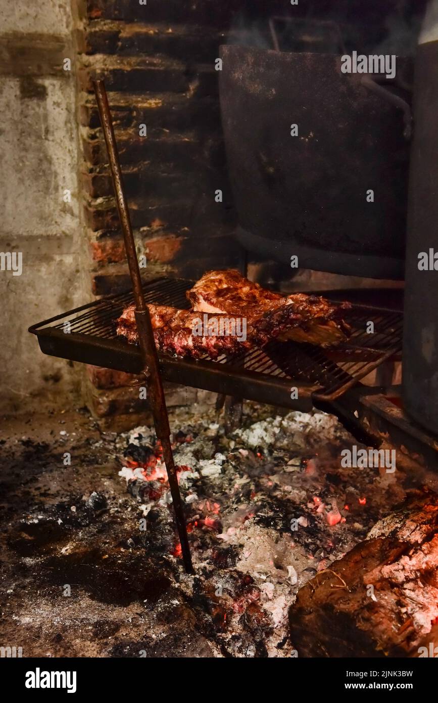 Roasted Crispy Ribs, traditional Argentinian barbecue Stock Photo - Alamy