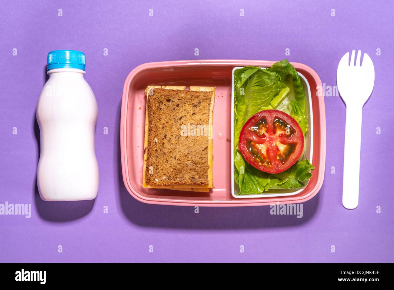 Healthy school meal, back to school concept. Children packed lunch box