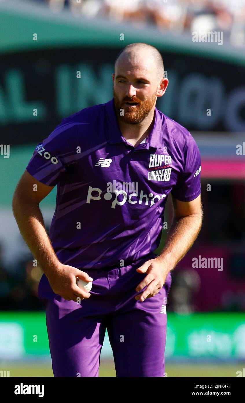 LONDON ENGLAND - AUGUST  11 : Ben Raine during The Hundred Men match between Oval Invincible's against Northern Supercharges at Kia Oval Ground, Londo Stock Photo