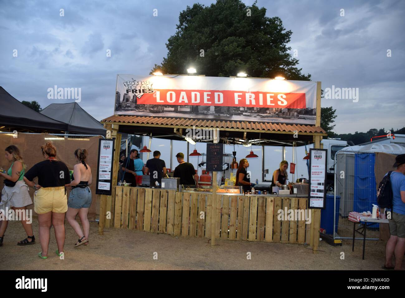 Latitude Festival July 2022, Henham Park, Suffolk, UK. Loaded fries stall Stock Photo