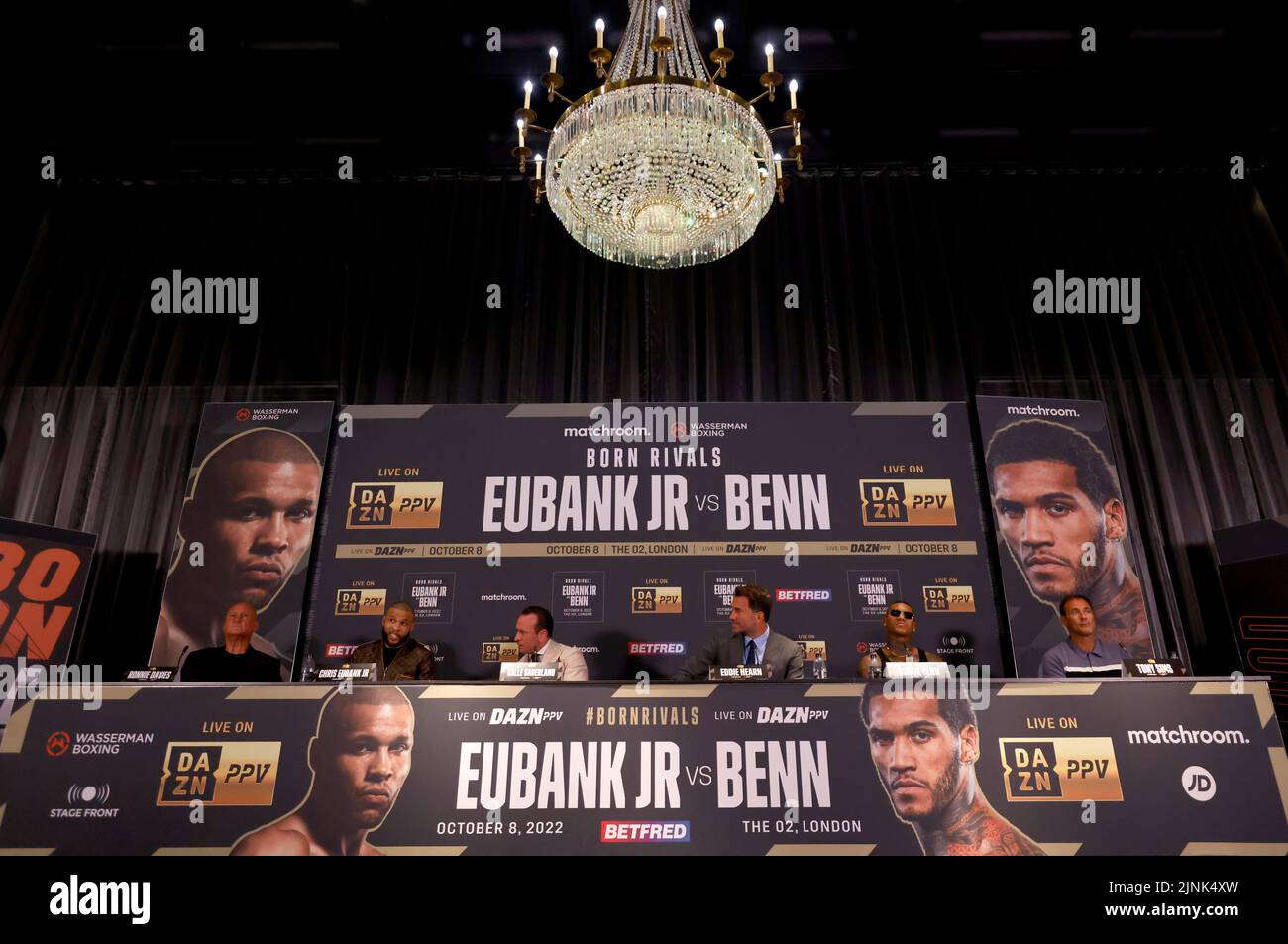 Chris Eubank Jr and Conor Benn during the press conference at Glaziers Hall in London. Picture date: Friday August 12, 2022. Stock Photo