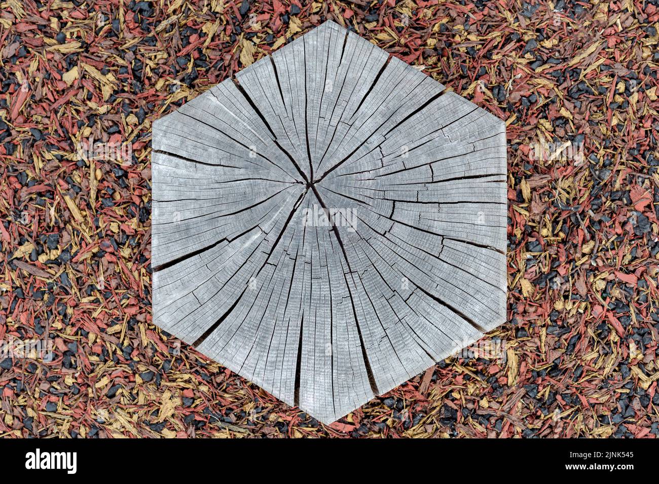 Playground element detail. Greenhill Place, Harrow, United Kingdom. Architect: CarverHaggard Architects, 2022. Stock Photo