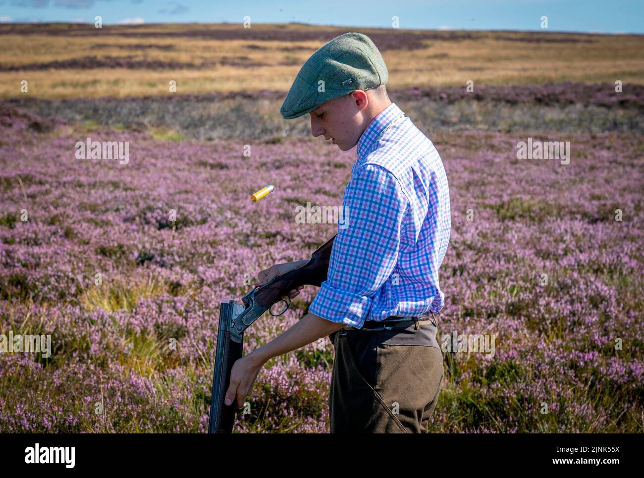 Archie Skinner, member of a shooting party on the moors in Dunkeld ...