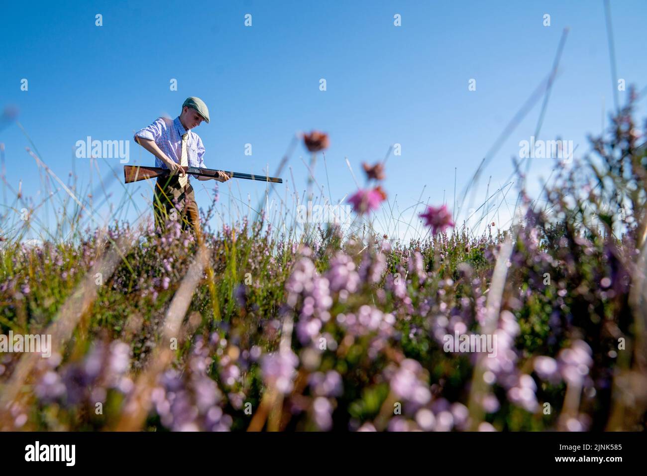 Archie Skinner, member of a shooting party on the moors in Dunkeld ...