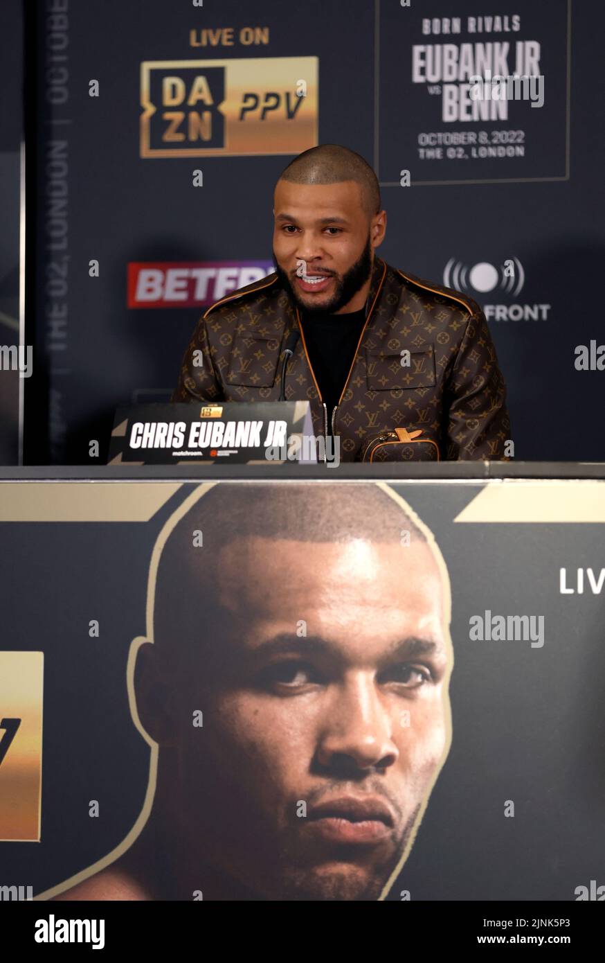 Chris Eubank Jr during the press conference at Glaziers Hall in London. Picture date: Friday August 12, 2022. Stock Photo