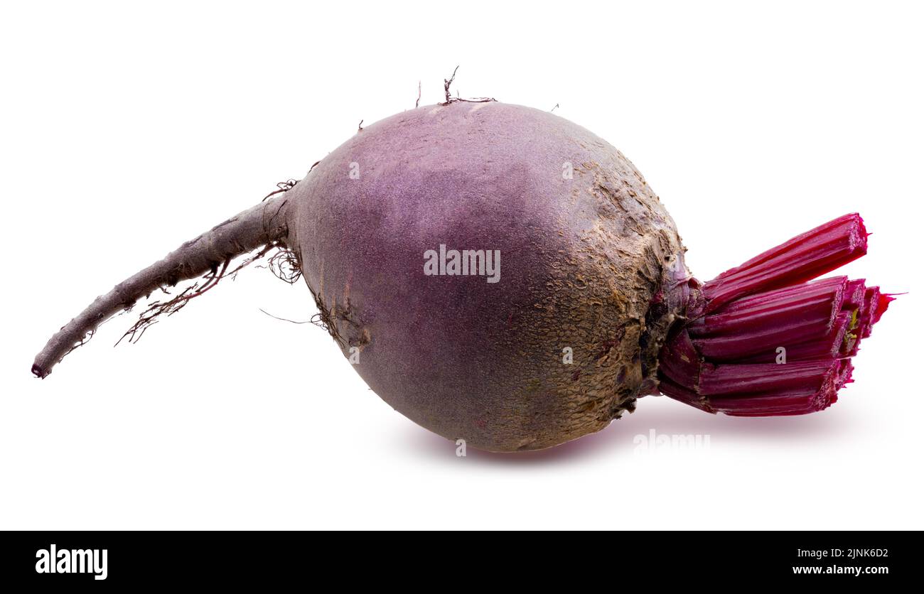Fresh beetroot isolated on white background. Clipping path Stock Photo
