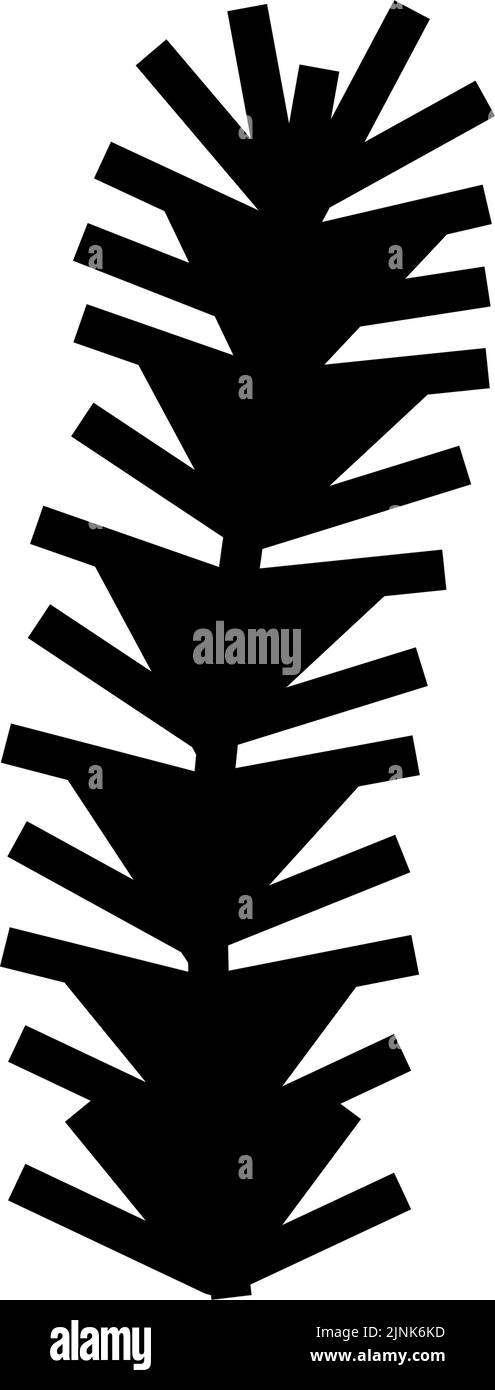 spruce branch glyph icon vector illustration Stock Vector Image & Art ...