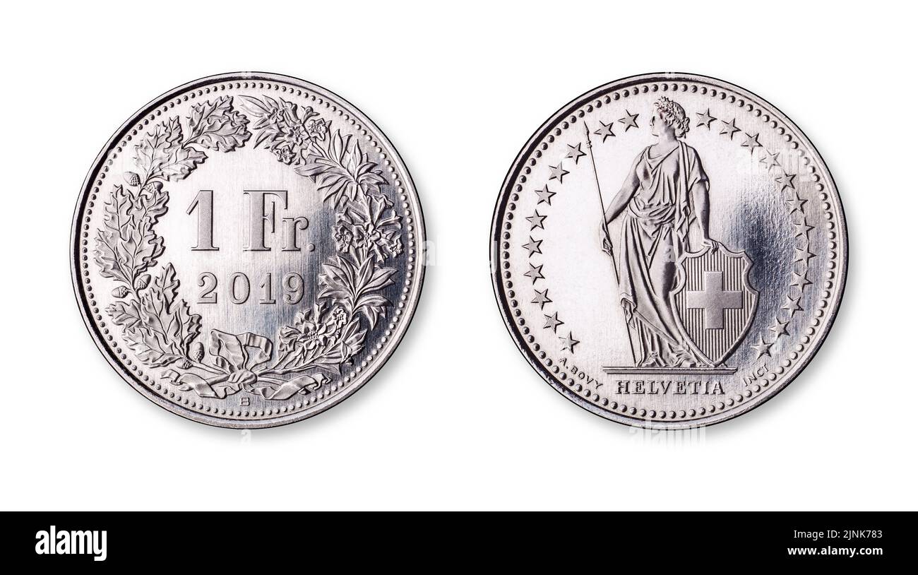 coin, swiss franc, mints, swiss francs Stock Photo Alamy