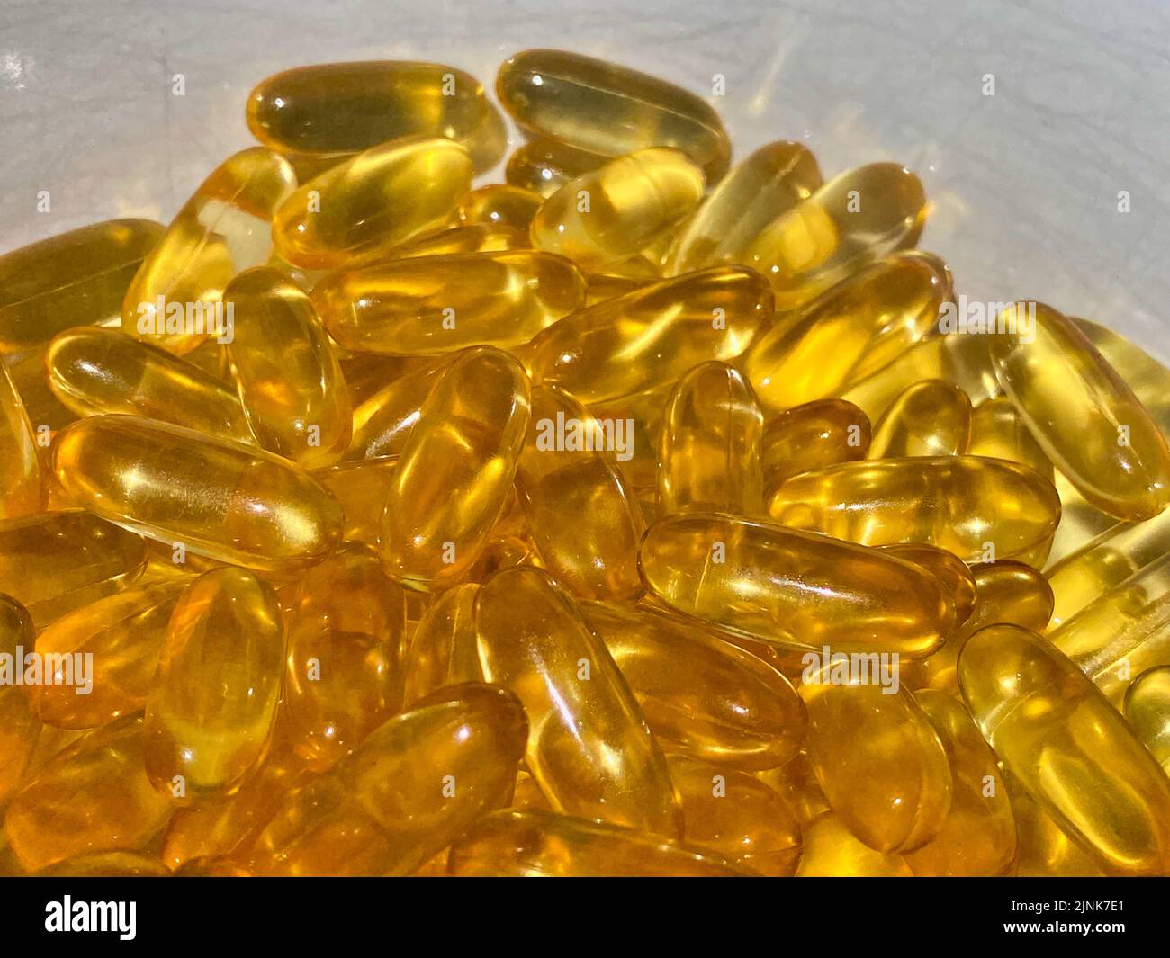 Cod liver fish oil capsules Stock Photo Alamy