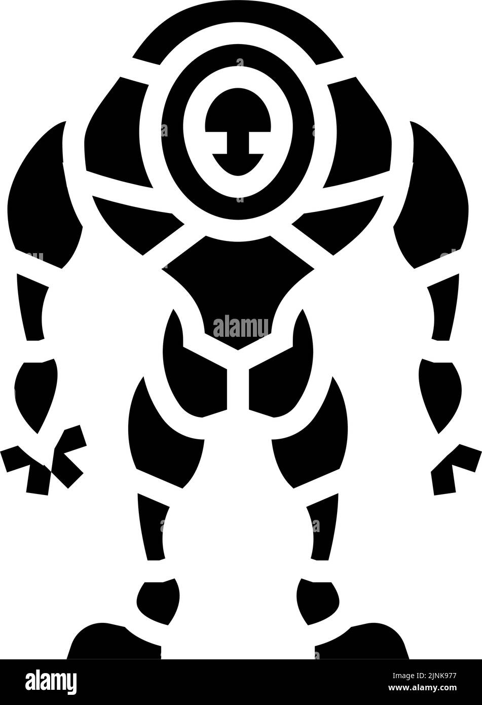 alien monster glyph icon vector illustration Stock Vector Image & Art ...