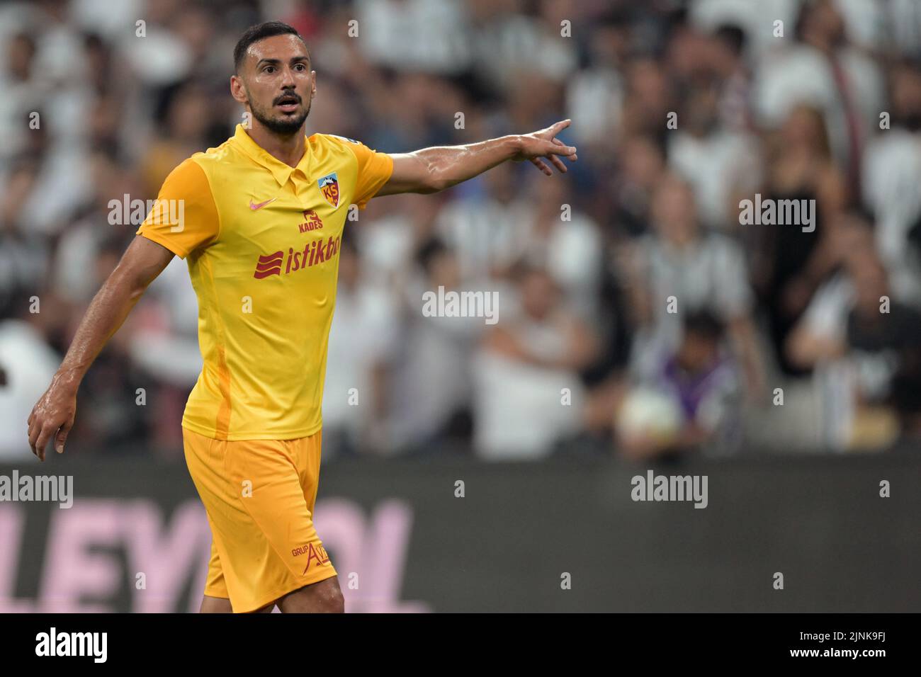 ISTANBUL - Emrah Bassan of Kayserispor during the Turkish Super Lig match  between Besiktas AS and Yukatel