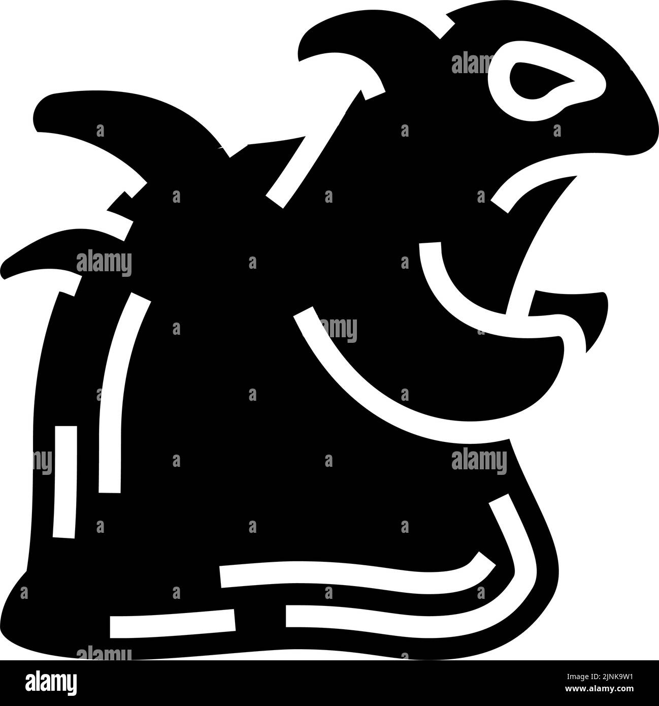 jelly monster glyph icon vector illustration Stock Vector Image &amp; Art ...
