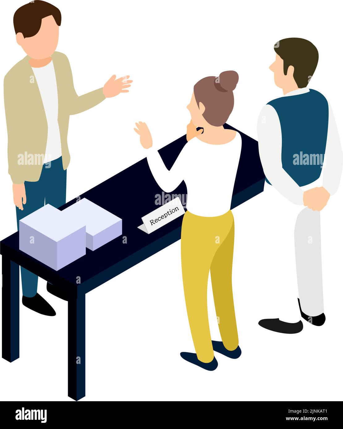 Worker people reception Cut Out Stock Images & Pictures Alamy