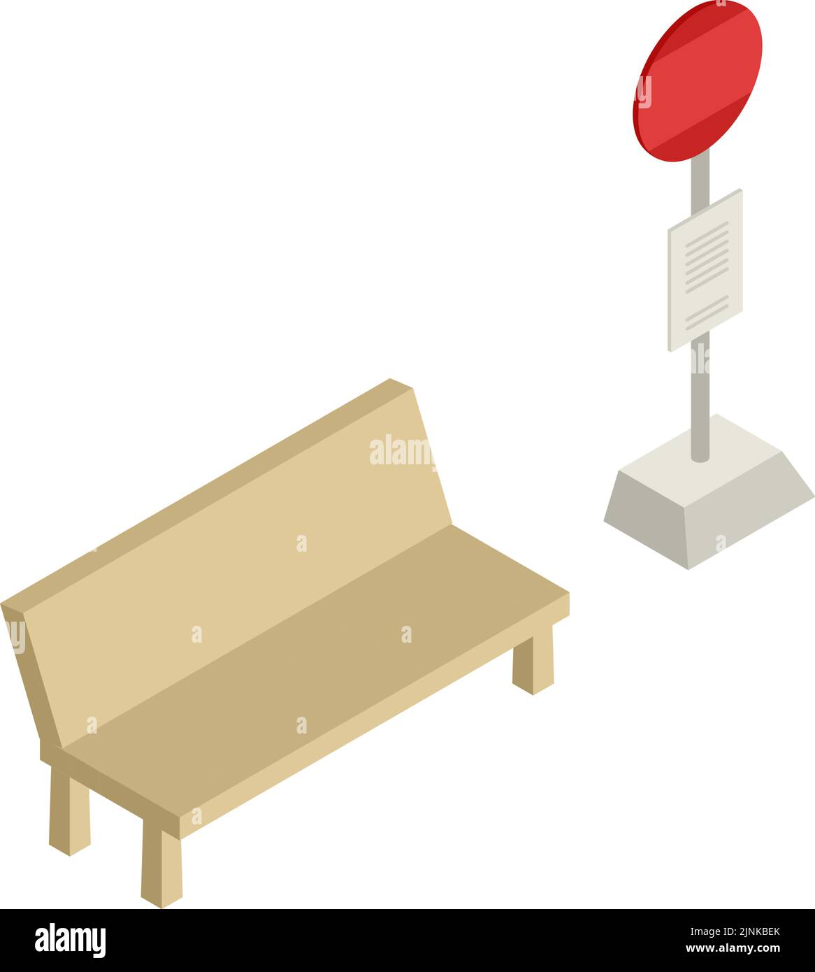 City scenery material bus stop and b isometric... Stock Vector