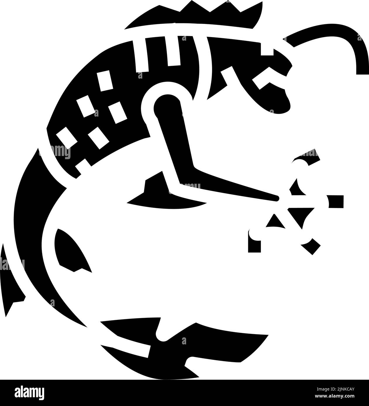 floating monster glyph icon vector illustration Stock Vector Image ...