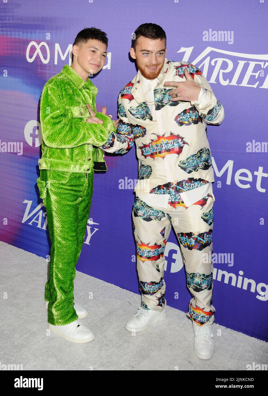 HOLLYWOOD, CA - AUGUST 11: (L-R) Javon 'Wanna' Walton and Angus Cloud attend Variety's 2022 Power Of Young Hollywood Celebration Presented By Facebook Gaming at NeueHouse Hollywood on August 11, 2022 in Los Angeles, California. Credit Jeffrey Mayer/JTMPhotos/MediaPunch Stock Photo
