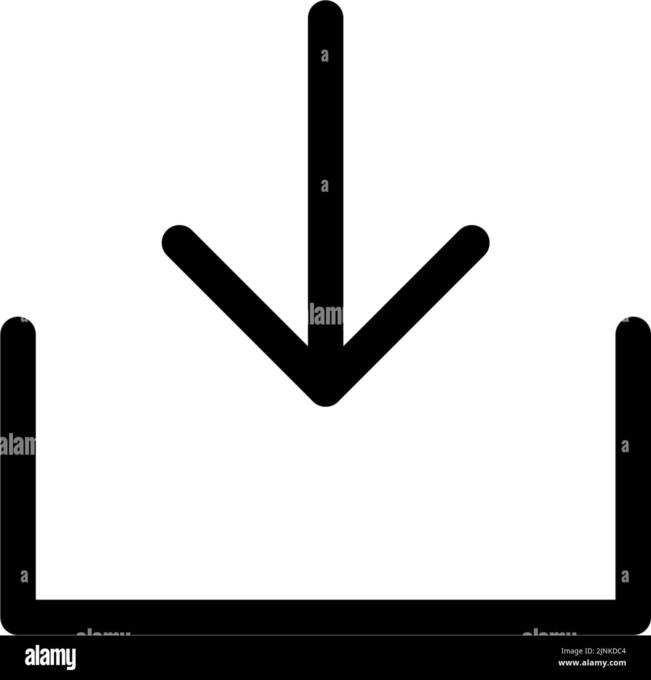 Simple download icon, white background Stock Vector Image & Art - Alamy