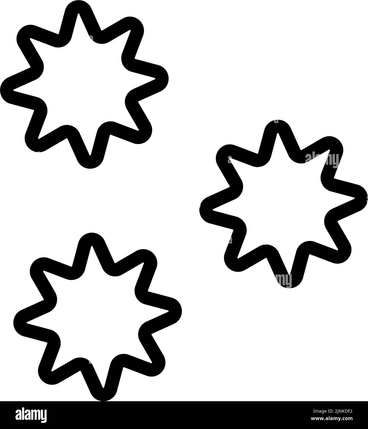 Simple pollen image icon, black and white Stock Vector