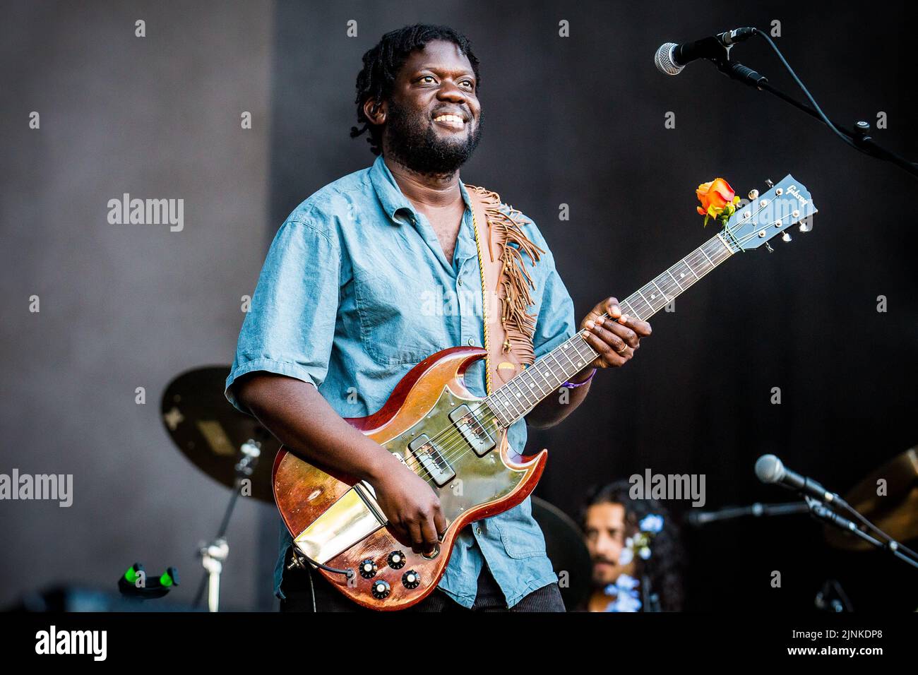 performing live on stage Stock Photo Alamy
