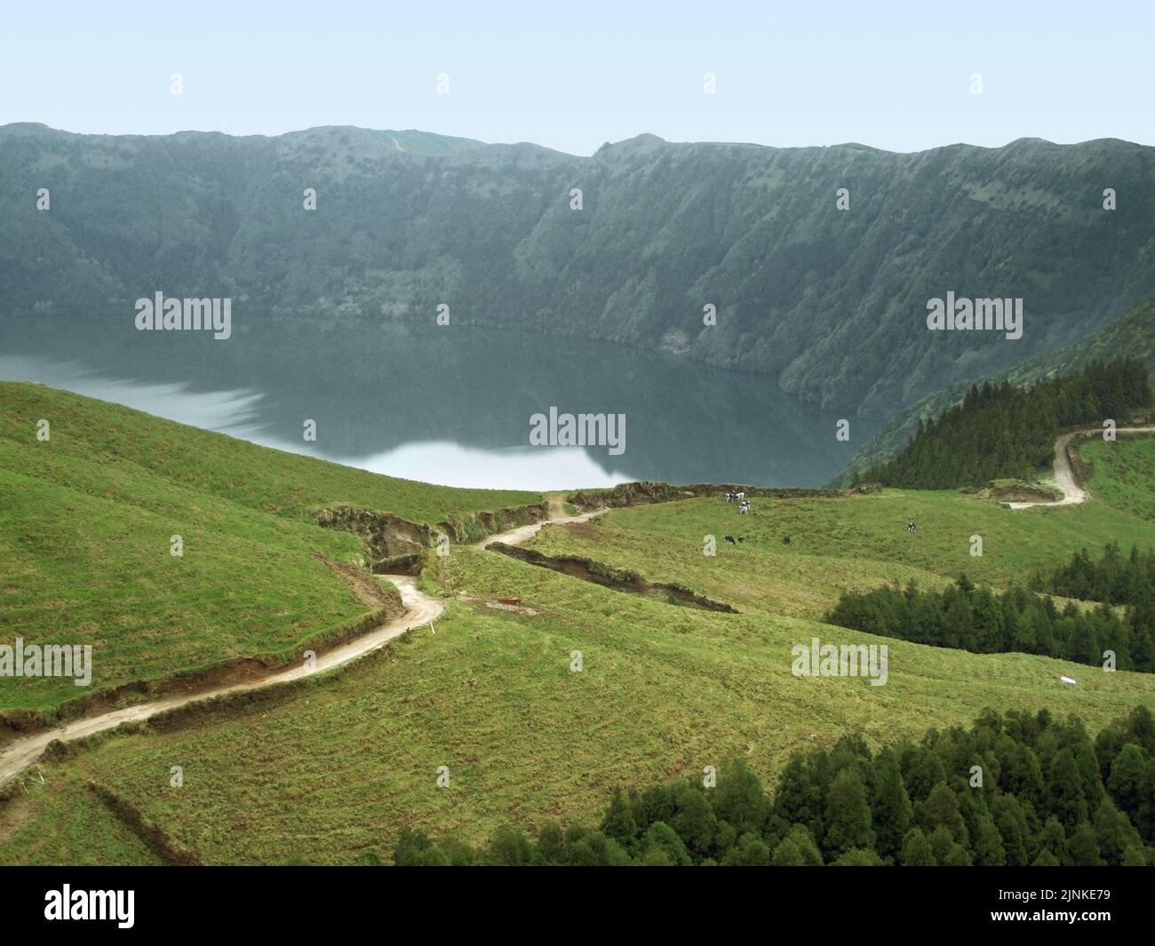 sao miguel, azores, crater lake, sao miguels, crater lakes Stock Photo