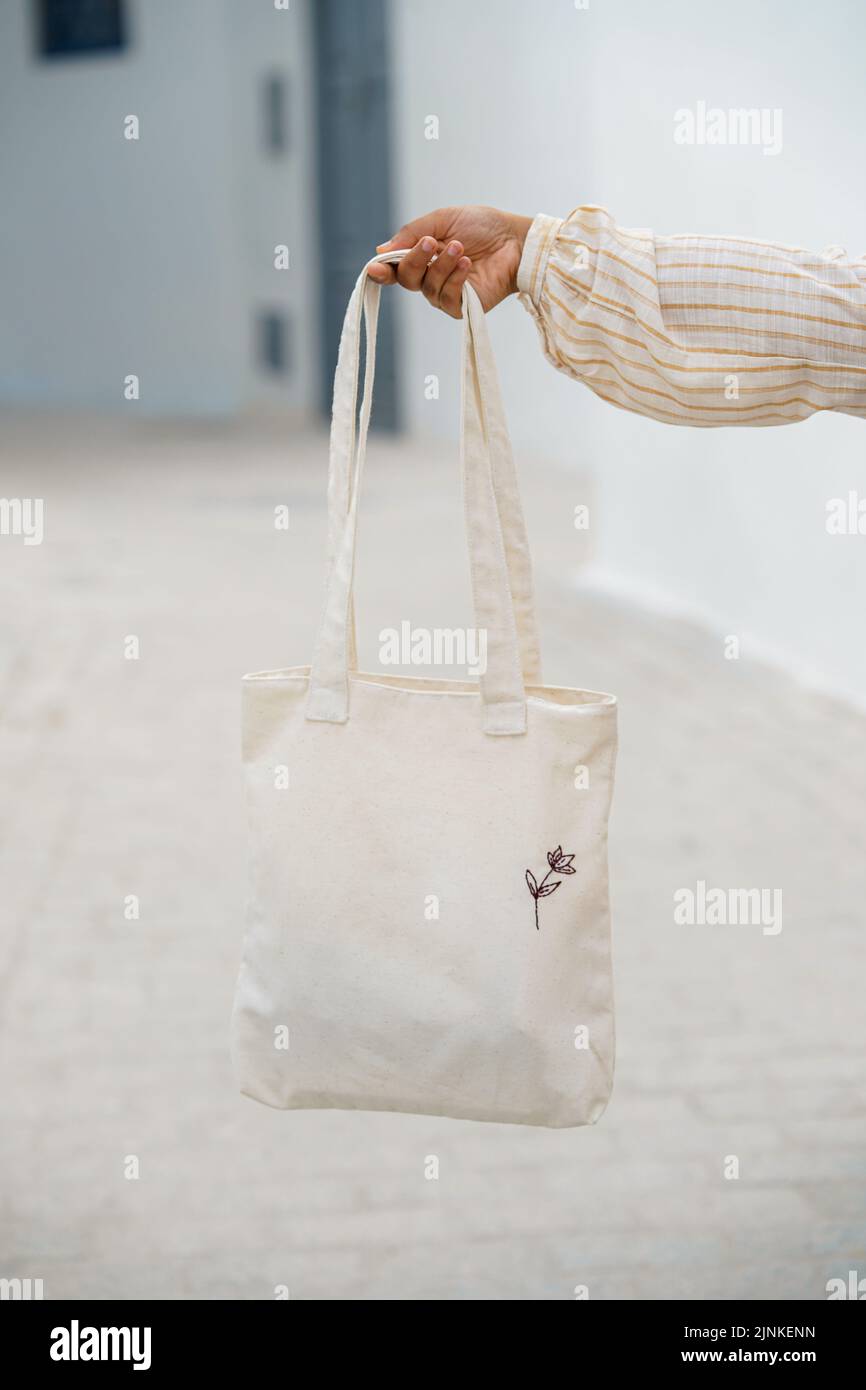Canvas double handle tote bag