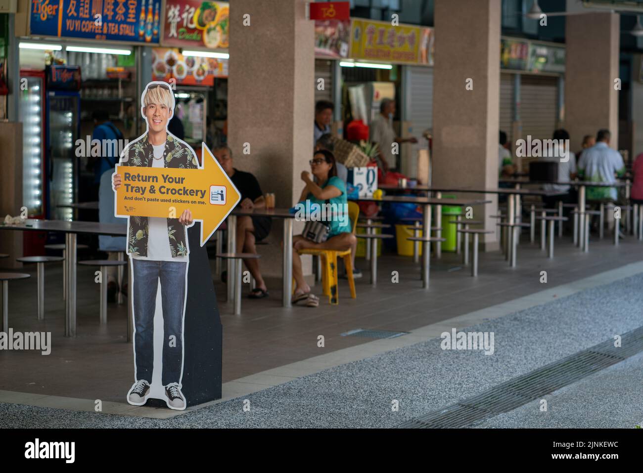 Return your tray and crockery campaign at hawkers in Singapore