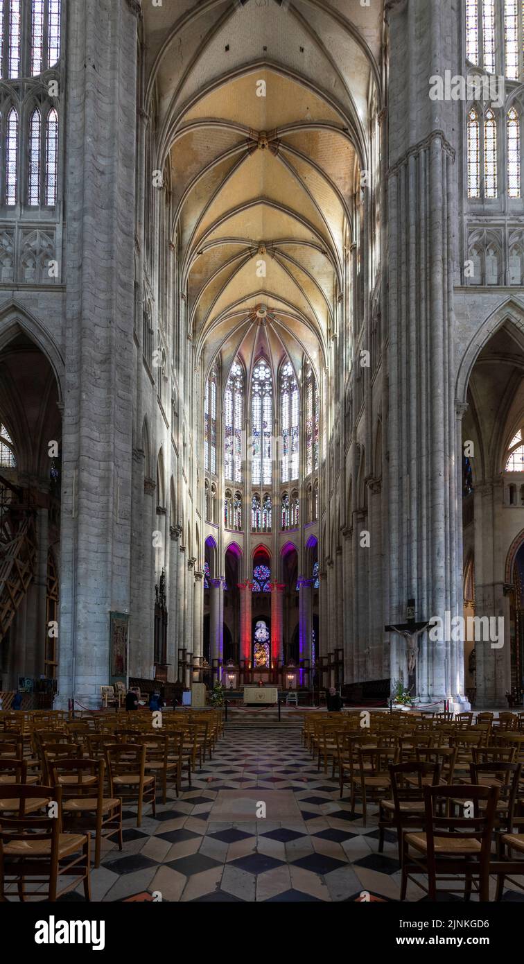 France, Oise, Picardie, Beauvais, Saint Pierre de Beauvais Gothic cathedral, view of the choir // France, Oise (60), Picardie, Beauvais, cathédrale Sa Stock Photo