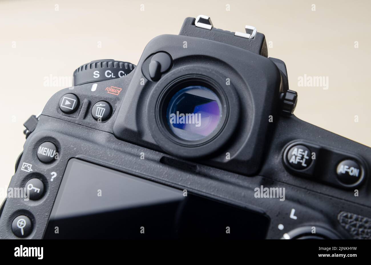 Nikon D810 DSLR professional digital single lens reflex camera, back