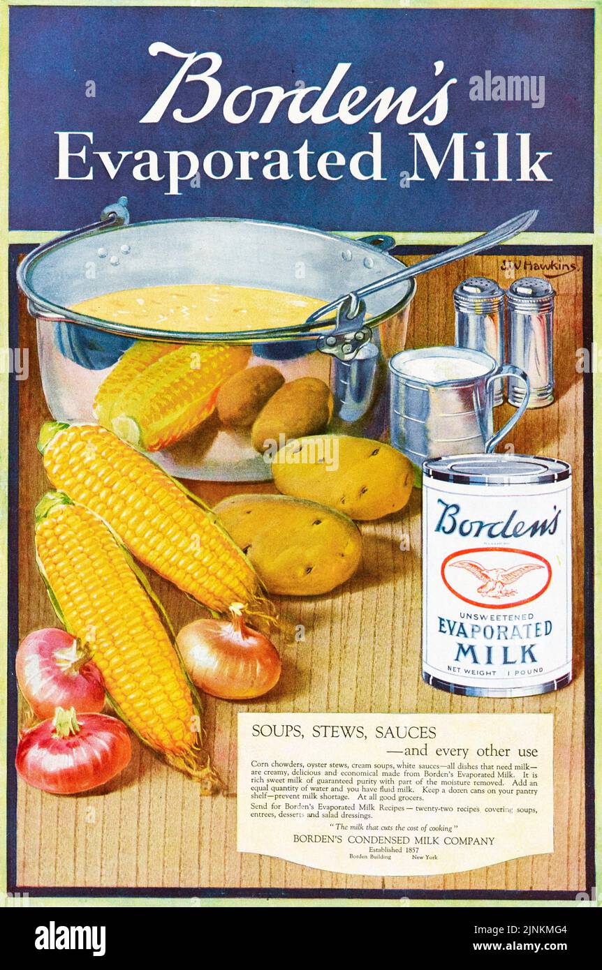 Ad for Borden’s Evaporated Milk, Borden's Condensed Milk Company (1920