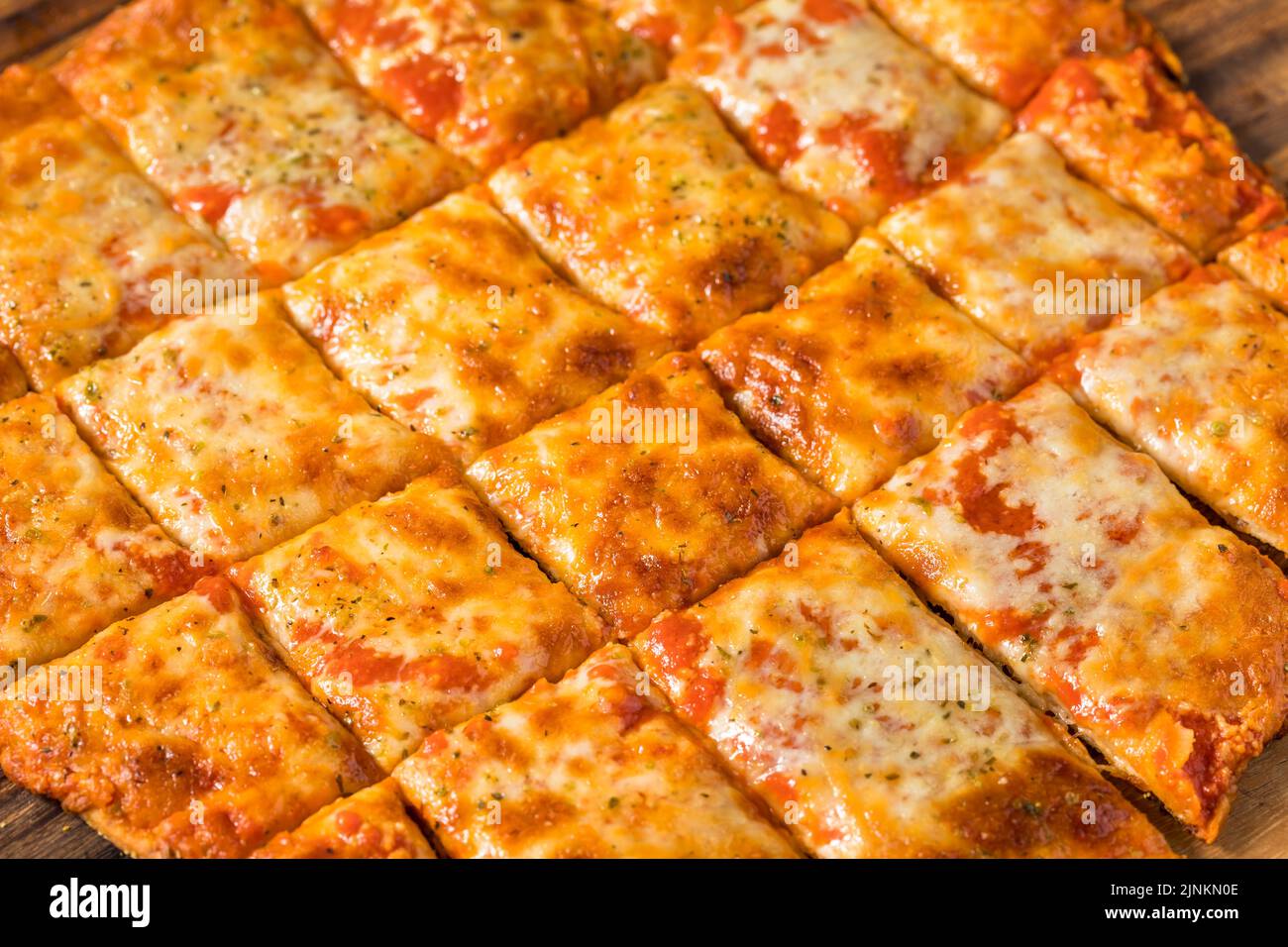 Homemade Tavern Style Cut Cheese PIzza Ready to Eat Stock Photo Alamy