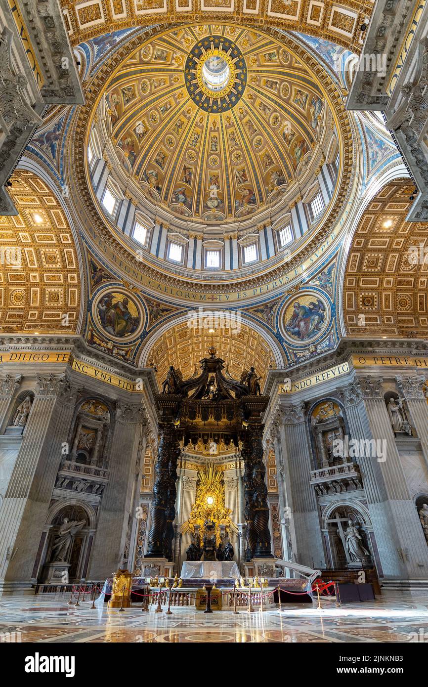 The St. Peter's Basilica interior in Vatican City Stock Photo - Alamy