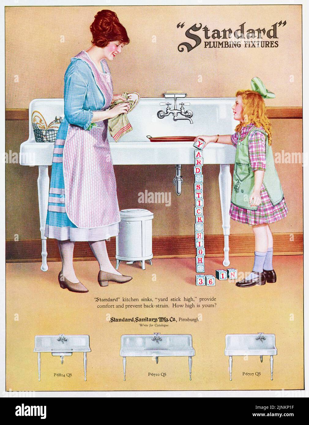 Ad for Standard Plumbing Fixtures, Kitchen Sinks, Standard Sanitary